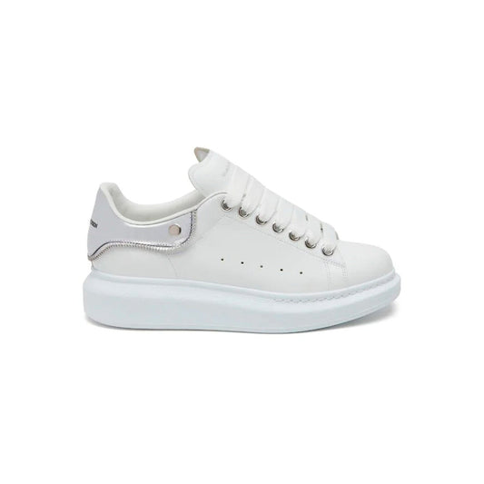 Alexander McQueen Sneakers Oversized Bianche con Dettaglio Argento